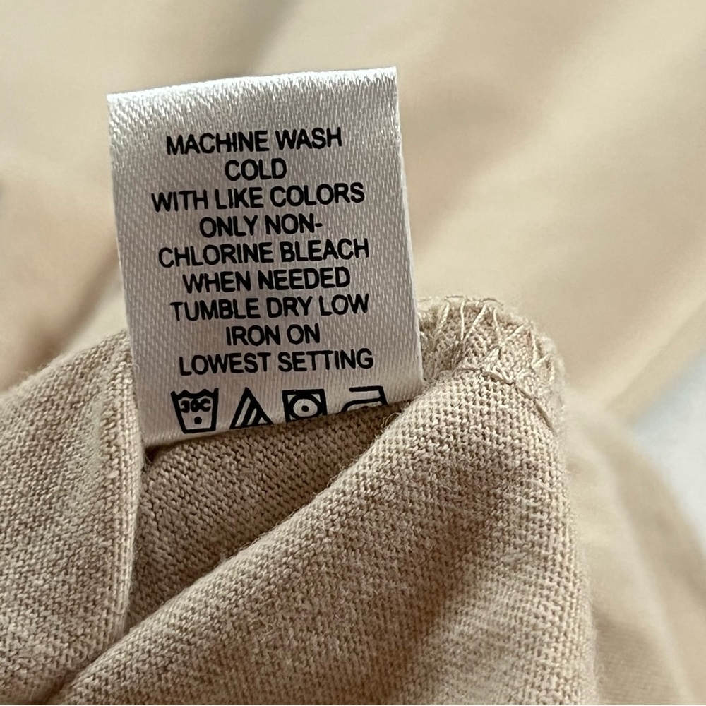 PacSun Mens Large Longer Fit Crew Neck Short Sleeve Tee Shirt Tan New - Picture 5 of 5